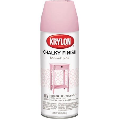Krylon CHALKY FINISH 12 Oz. Ultra Matte Chalk Spray Paint, Bonnet Pink K04116007